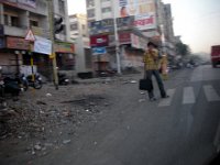 DSCN0218 On the road in Pune to Mahabaleshwar ... 8 AM ... people on their way to work