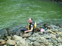SAM_0055 Jan enjoying a dip in the water -- Whitewater Rafting (Quijos/Chaco Rivers, Ecuador) - 28 December 2015