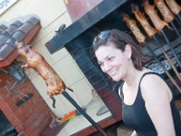 DSC_0127 Jane playing with her food -- Guinea Pig at Fiambre's (Quito, Ecuador) - 27 December 2015