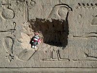 IMG_20130702_074737_251 Sock Monkey at play -- Temple of Edfu [Horus, Hathor, Harsomtus] (Egypt) -- 2 July 2013