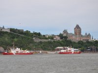DSC_5138 View of Canadian Coast Guard ice breakers with Château Frontenac in background -- A cruise on the St. Lawrence River by AML Croisières (Québec, Canada) -- 5...