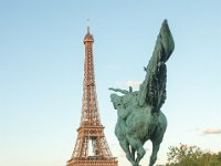 DSC_0649 View of Statue of la France Renai and La Tour Effeil -- A visit to Paris, France -- 29 August 2014