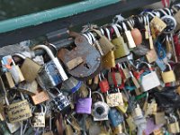 DSC_9800 Lover's locks outside of Notre-Dame de Paris -- A few days in Paris, France (23 April 2012)