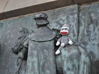 DSC_1224 Sock Monkey at the Monumento a Colón, Barcelona, Catalonia, Spain -- 27 December 2013