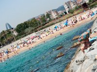 DSC_8087 Playa de la Mar Bella -- A visit to Barcelona (Barcelona, Spain) -- 4 July 2015