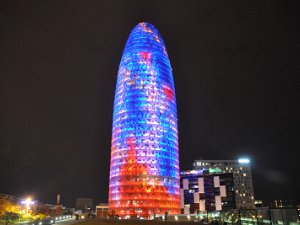 Torre Agbar Building... Torre Agbar Building & Els Encants Market