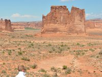 DSC_2659 Mr. Cool enjoying the view of Landmarks on the Landscape at Arches National Park, Moab, Utah (1 September 2012)